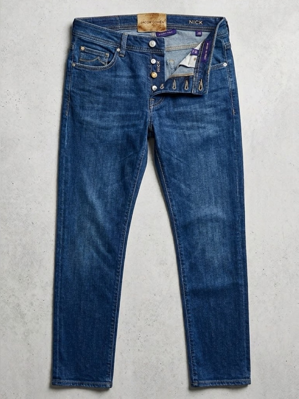 Jacob Cohen Nick Slim Fit Luxury Italian Blue Jeans Men’s 38 Hand Tailored